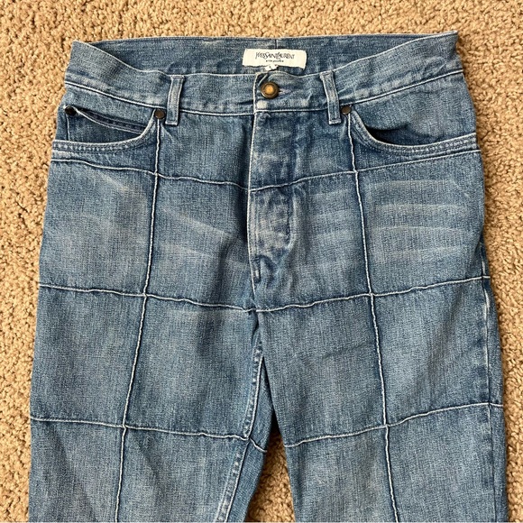 Vintage YSL Yves Saint Laurent Patchwork Jeans - Picture 3 of 13